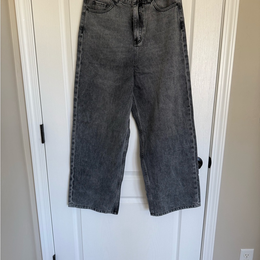 Sandrine Rose Gray Wide-Leg Jeans